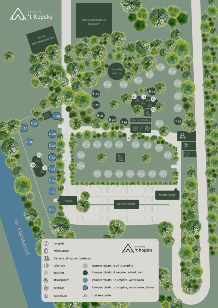 plattegrond camping 't kopske